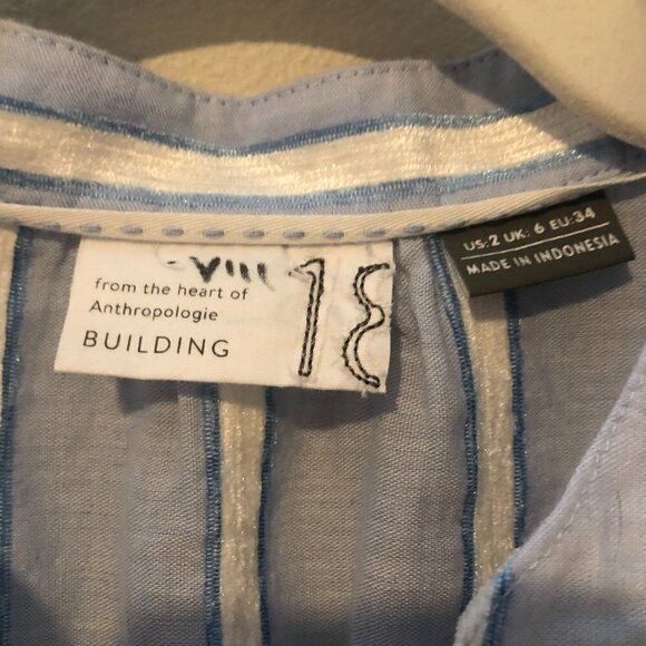 Anthropologie South Seas Belted Button Front Shirt - Picture 4 of 4